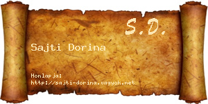 Sajti Dorina névjegykártya